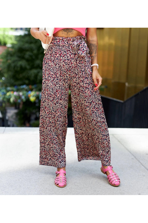 Malmantile raudonos klostuotos kelnės Malmantile raudonos klostuotos kelnės