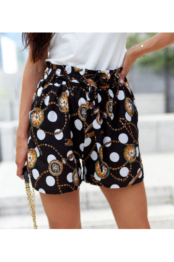 Juodi moteriški šortai su...