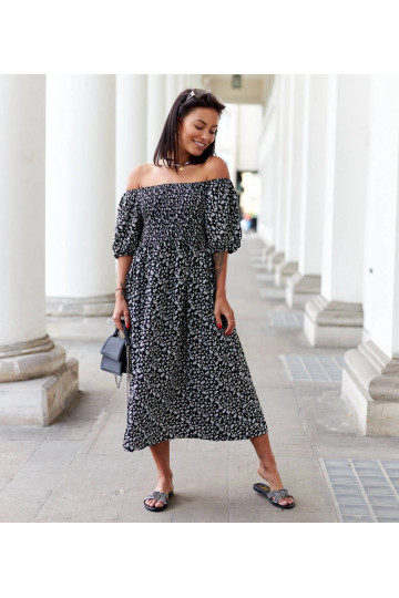 Castiglione juoda gėlėta...