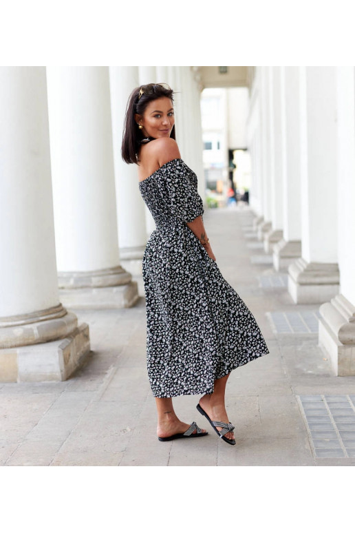 Castiglione juoda gėlėta vidutinio... Castiglione juoda gėlėta vidutinio...