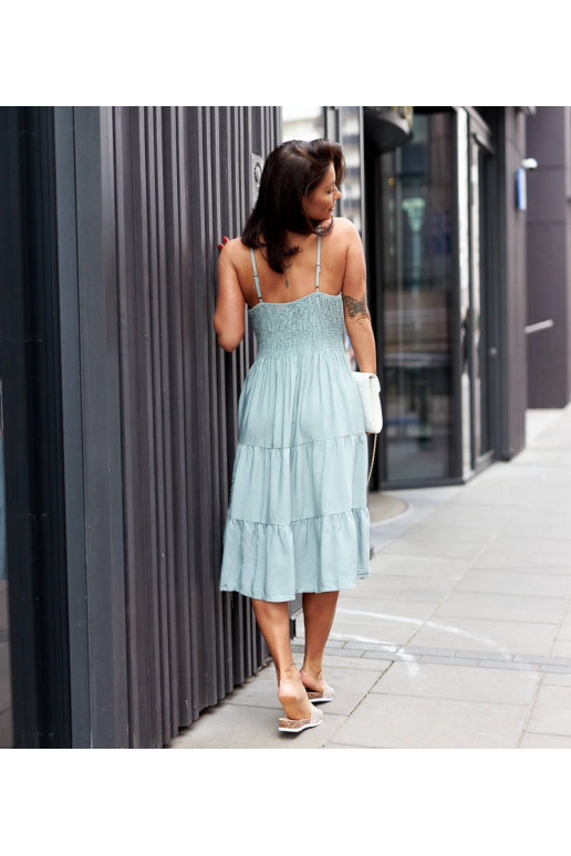 Žalia platėjanti suknelė Udinese Žalia platėjanti suknelė Udinese