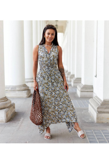 Tamsiai mėlyna gėlėta...