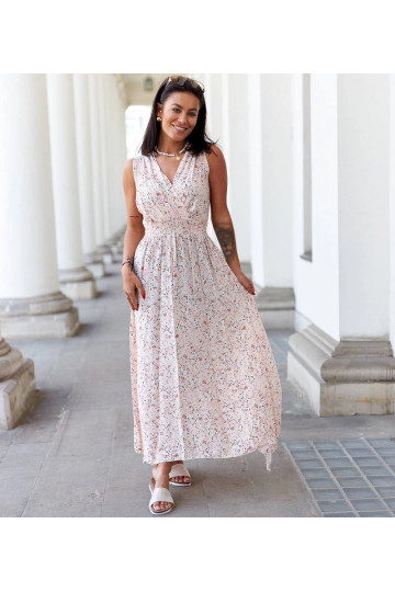 Smėlio spalvos gėlėta...