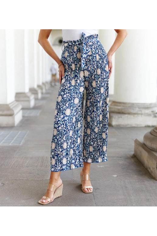 Mėlynos klostuotos kelnės Macognano