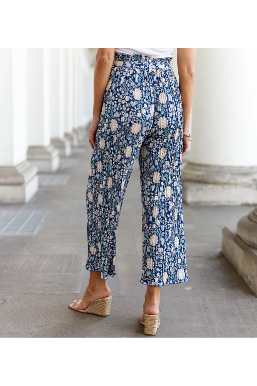 Mėlynos klostuotos kelnės Macognano