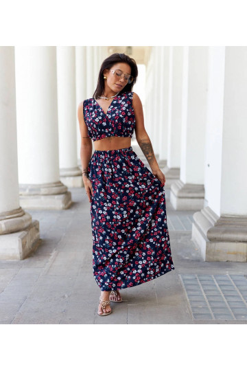 Navy gėlėtas viršaus ir... 2