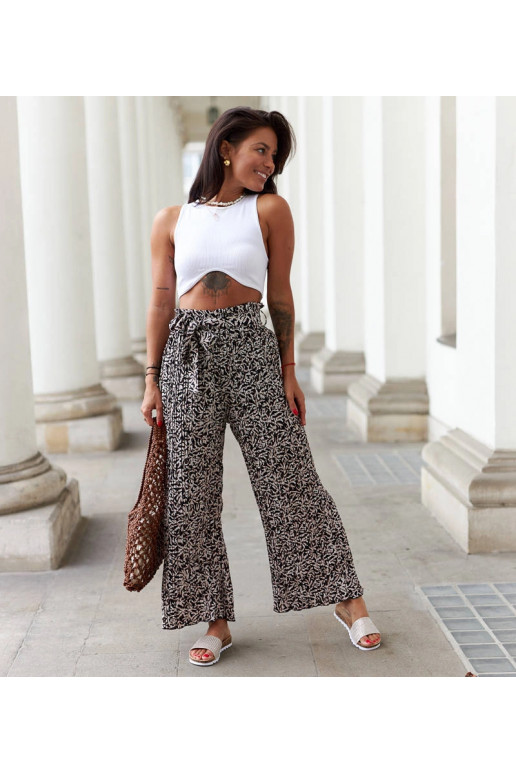 Juodos Roffeno klostuotos kelnės Juodos Roffeno klostuotos kelnės