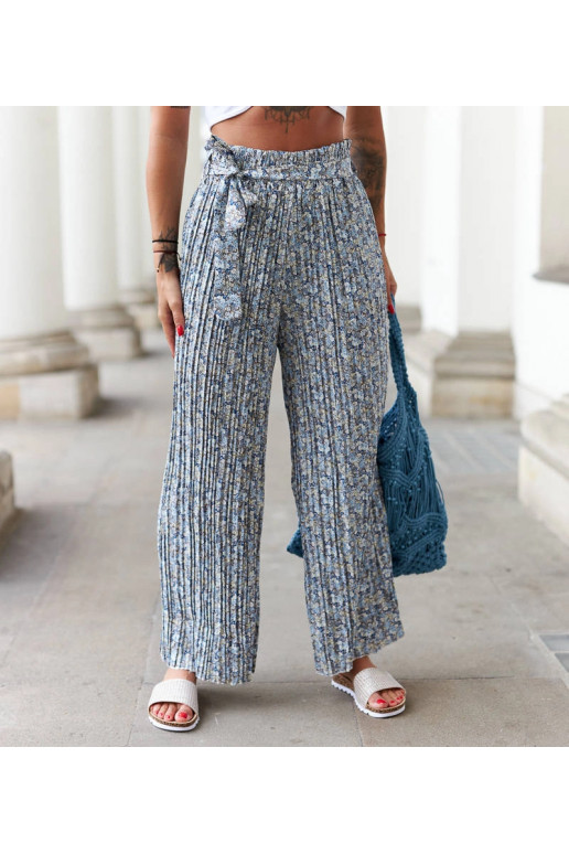 Mėlynos klostuotos kelnės Trevisano