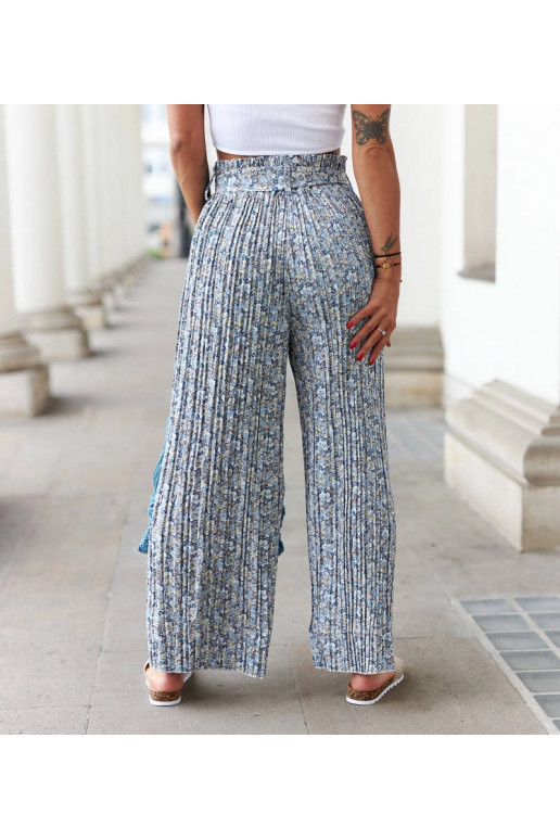 Mėlynos klostuotos kelnės Trevisano