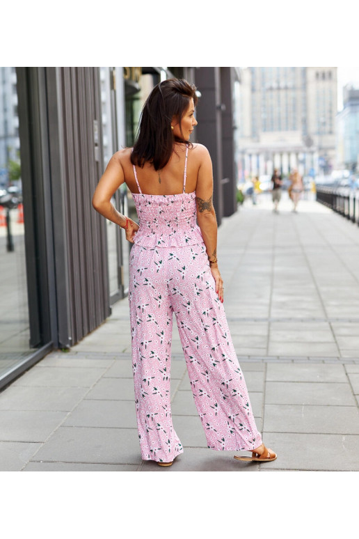 Rožinis komplektas su apatine...