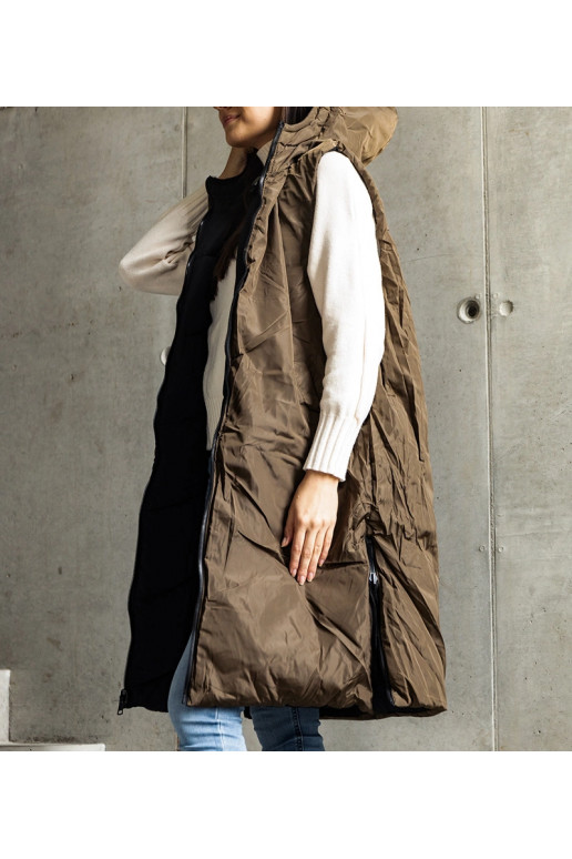 Simono juoda ir žalia apverčiama liemenė