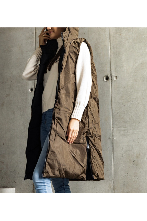 Simono juoda ir žalia apverčiama liemenė