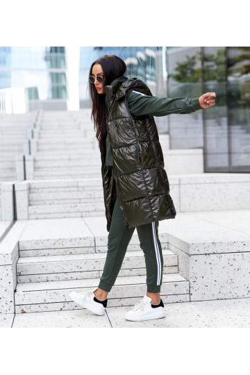 Žalia liemenė su nuimamu... 2