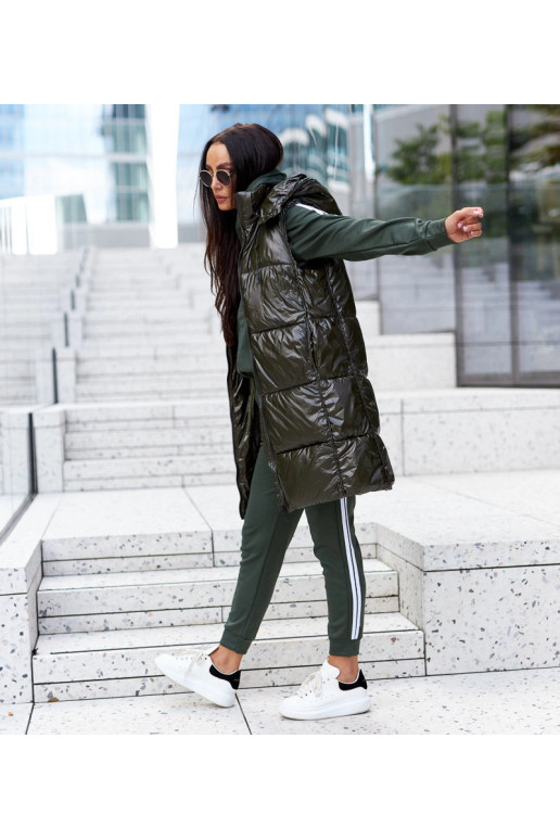 Žalia liemenė su nuimamu gobtuvu Artemia