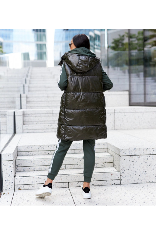 Žalia liemenė su nuimamu gobtuvu Artemia