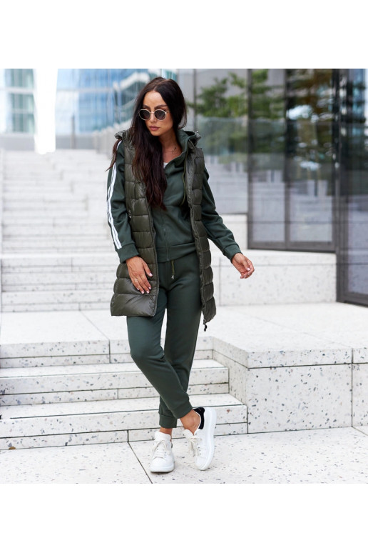 Žalia liemenė su nuimamu gobtuvu Artemia