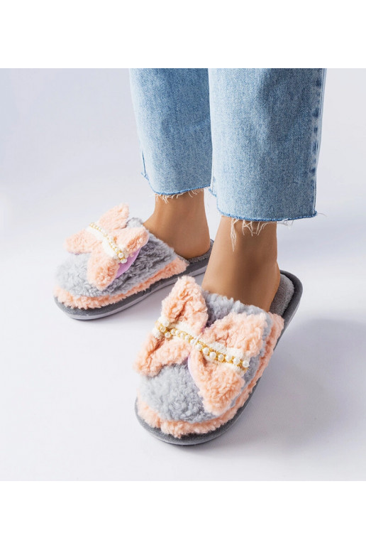 Pilkos ir rožinės spalvos šlepetės su...