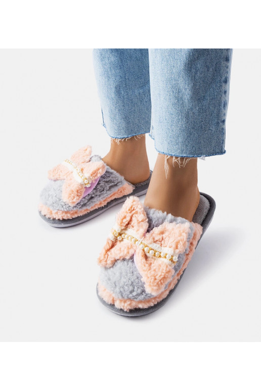 Pilkos ir rožinės spalvos šlepetės su...