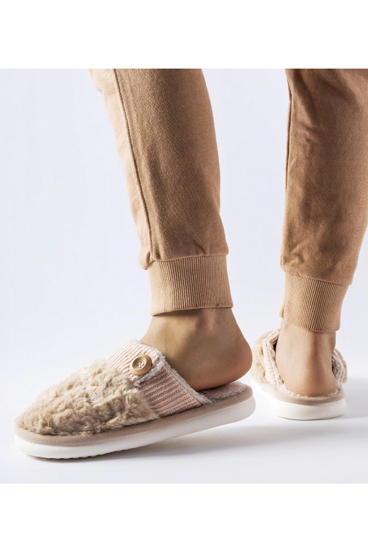 Smėlio spalvos izoliuotos šlepetės...