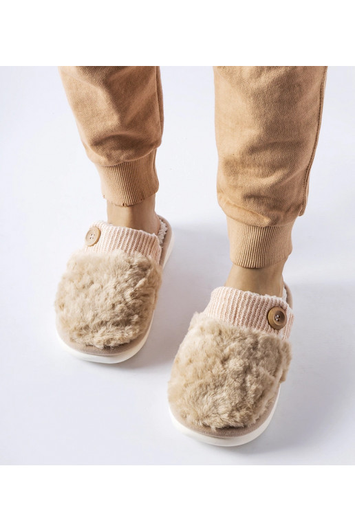 Smėlio spalvos izoliuotos šlepetės...