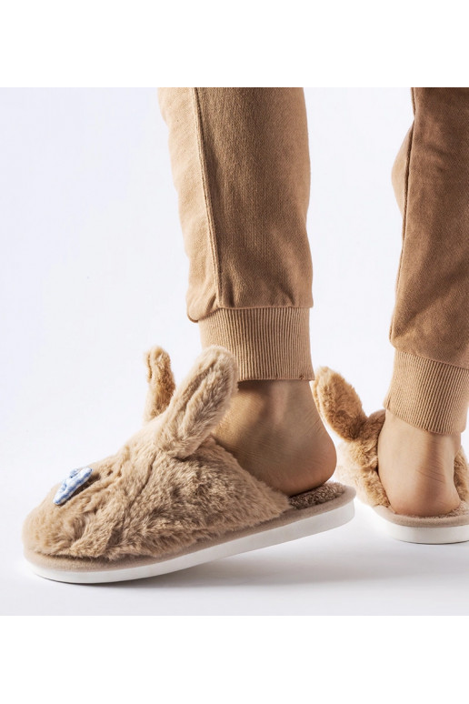 Smėlio spalvos šlepetės su ausytėmis...