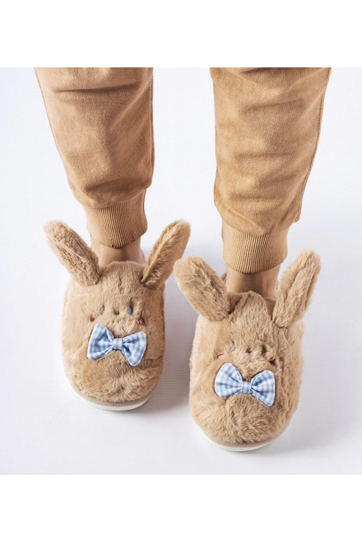 Smėlio spalvos šlepetės su ausytėmis...