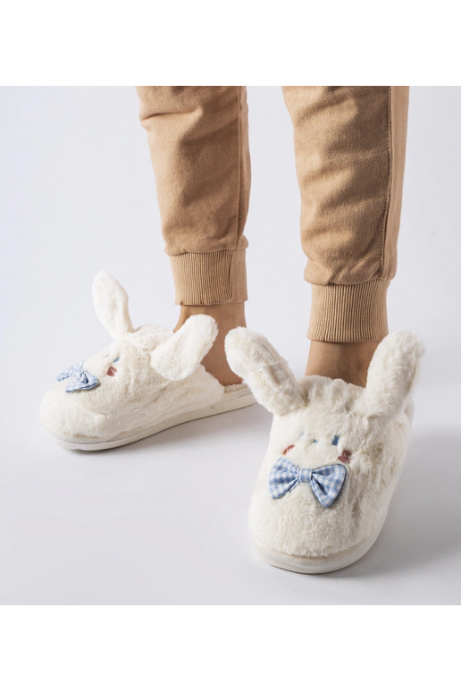 Baltos šlepetės su ausytėmis ir...