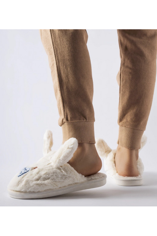 Baltos šlepetės su ausytėmis ir...