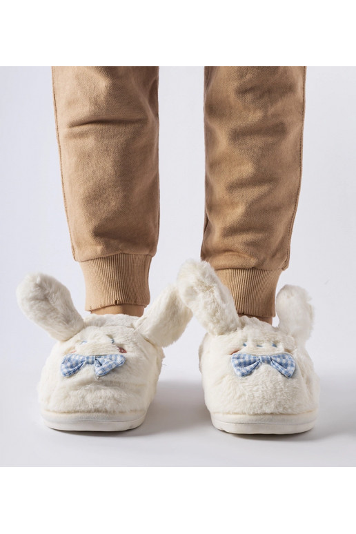 Baltos šlepetės su ausytėmis ir...