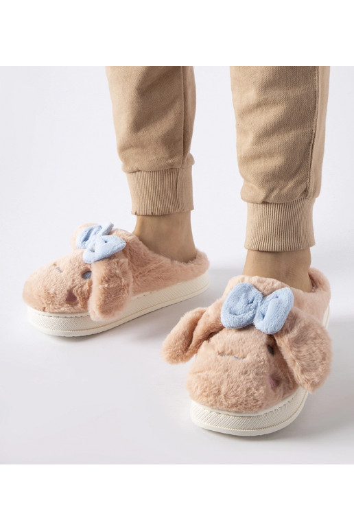 Rožinės šiltos šlepetės su ausytėmis...