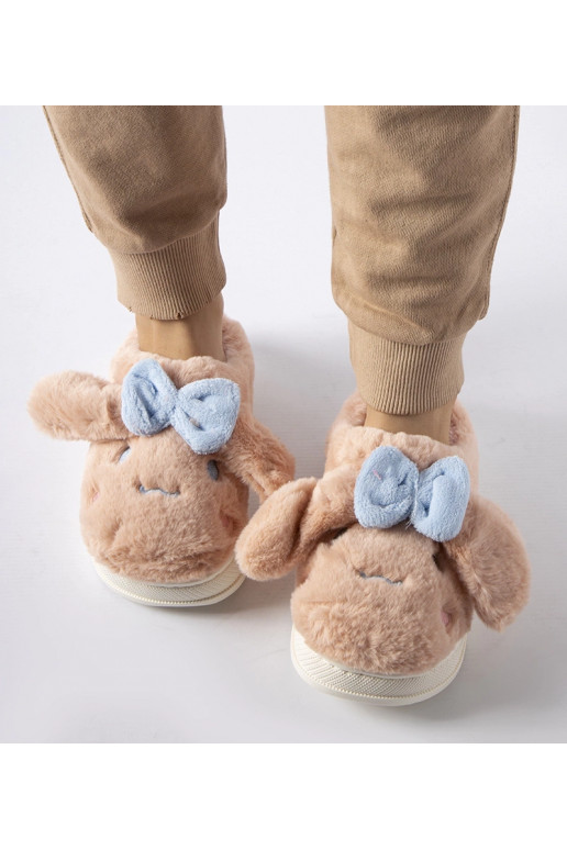 Rožinės šiltos šlepetės su ausytėmis...