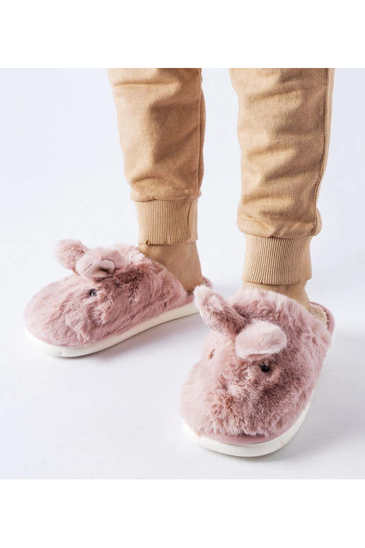 Rožinės šiltos šlepetės su ausytėmis... Rožinės šiltos šlepetės su ausytėmis...