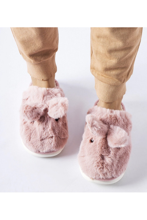 Rožinės šiltos šlepetės su ausytėmis... Rožinės šiltos šlepetės su ausytėmis...