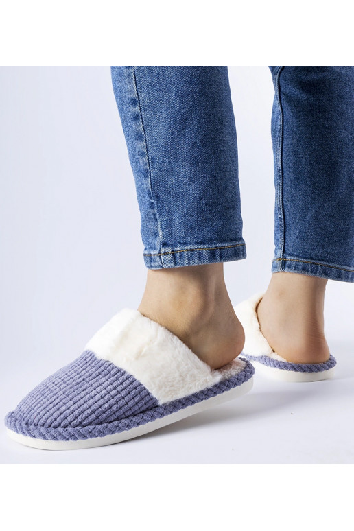 Mėlynos šiltos Frappier šlepetės