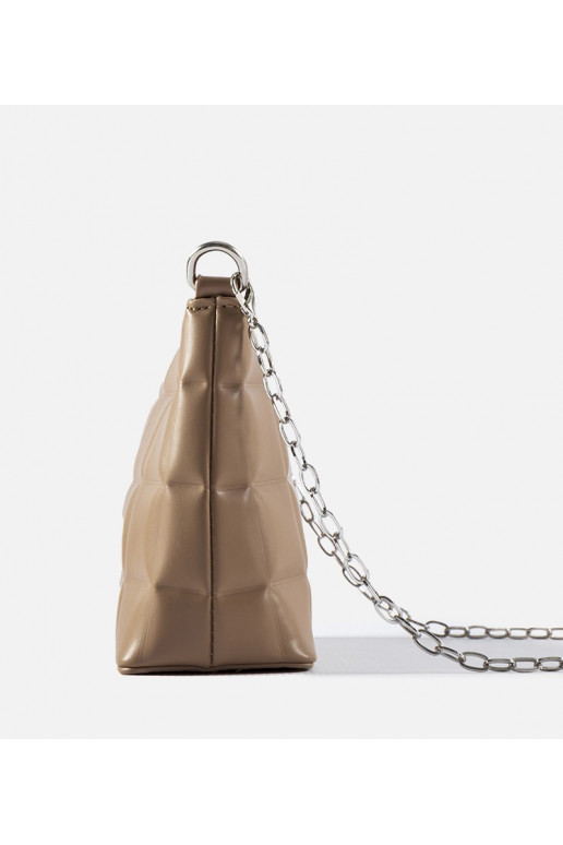 Smėlio spalvos dygsniuotas krepšys su... Smėlio spalvos dygsniuotas krepšys su...