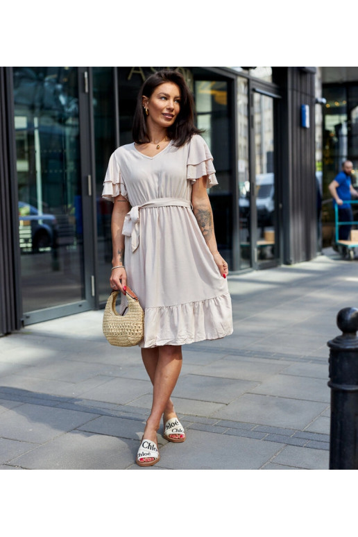 Smėlio spalvos midi suknelė su Sagasa... Smėlio spalvos midi suknelė su Sagasa...