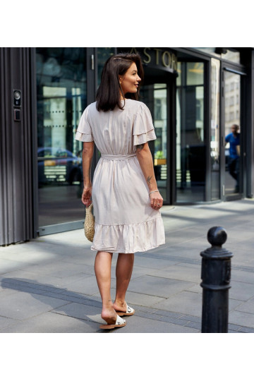 Smėlio spalvos midi suknelė... 2