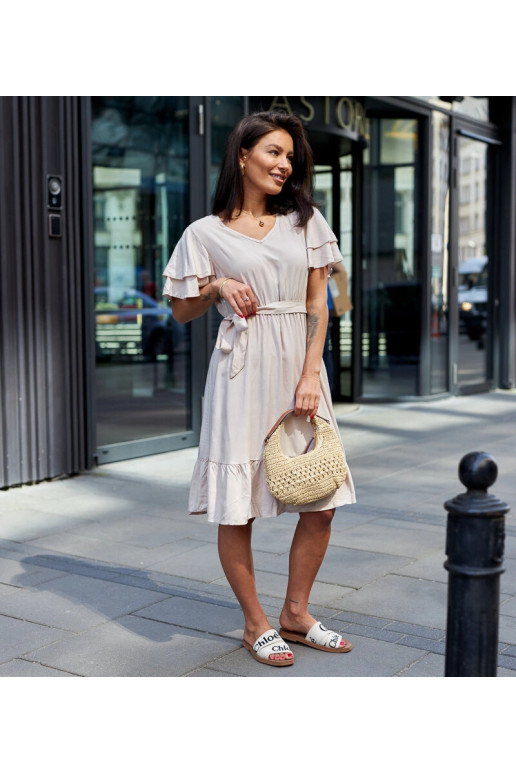 Smėlio spalvos midi suknelė su Sagasa... Smėlio spalvos midi suknelė su Sagasa...