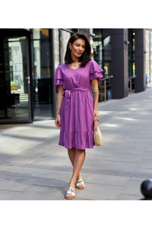 Lorinka Purple Ruched mini suknelė Lorinka Purple Ruched mini suknelė