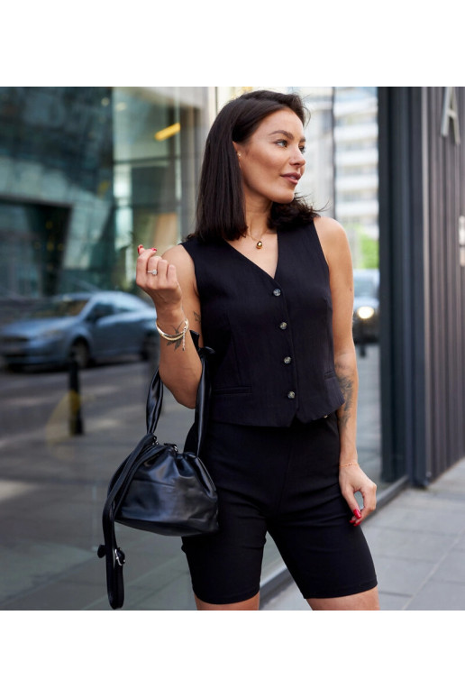 Juodas mažas maišelis tipo "maišelis"...