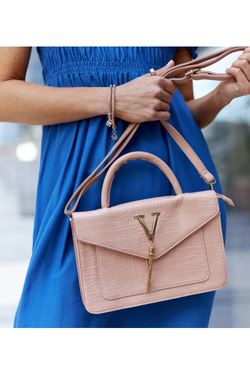 Barsa krokodilo rašto rankinė ant pečių