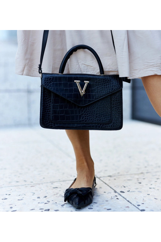 Barsa krokodilo rašto rankinė ant pečių