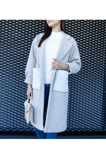 Ilgas smėlio spalvos paltas... 2