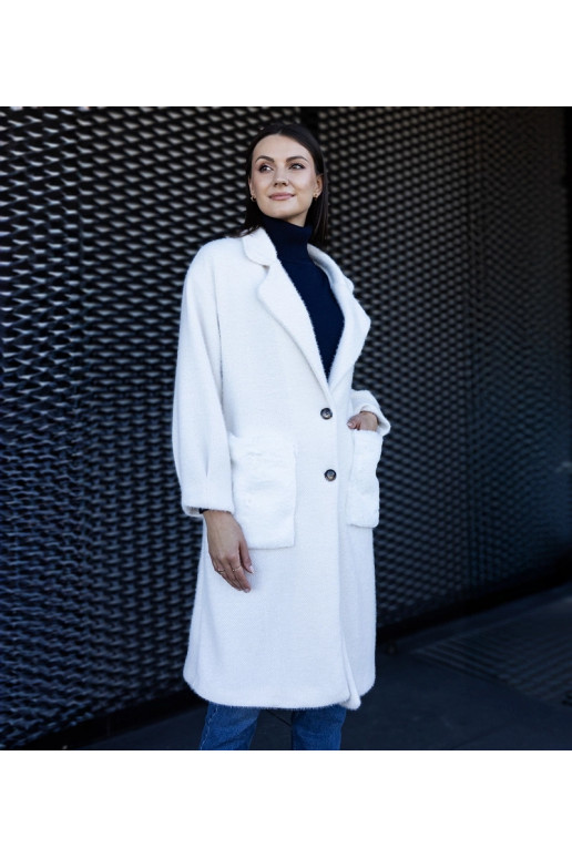 Ilgas baltas paltas su pliušinėmis... Ilgas baltas paltas su pliušinėmis...