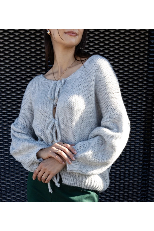 Pilkas surištas megztinis Sumaia Pilkas surištas megztinis Sumaia