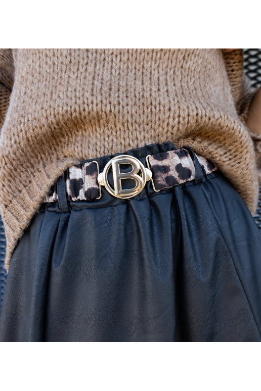 Juodas ilgas sijonas puoštas diržu su...