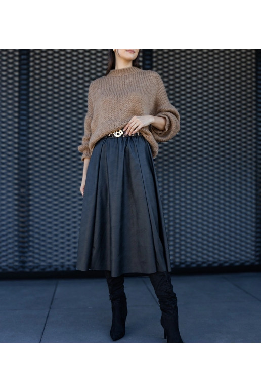 Juodas ilgas sijonas puoštas diržu su...