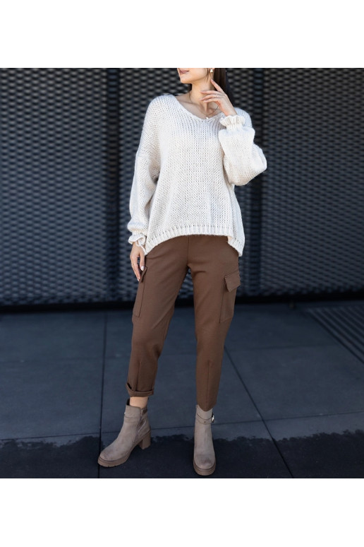 Rudos „Nuala“ kovinės kelnės su... Rudos „Nuala“ kovinės kelnės su...