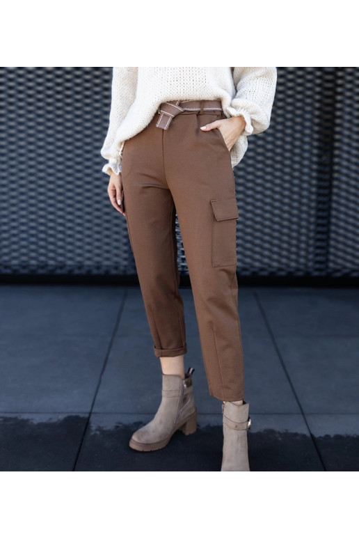 Rudos „Nuala“ kovinės kelnės su... Rudos „Nuala“ kovinės kelnės su...