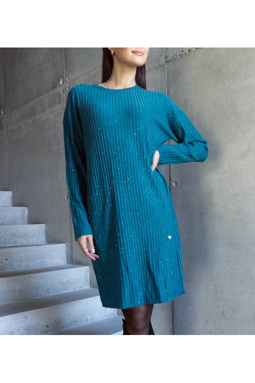 Kadyra Green Midi suknelė su blizgesiu Kadyra Green Midi suknelė su blizgesiu